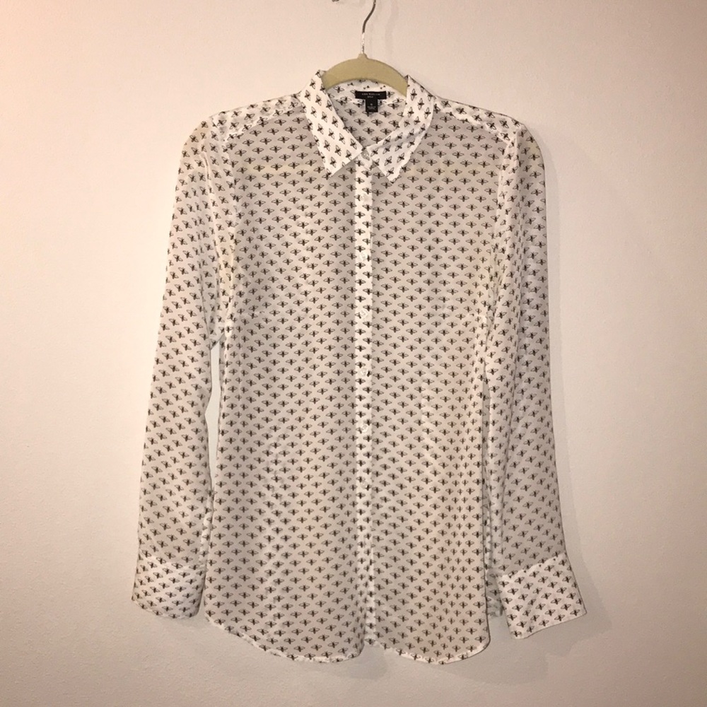 Ann Taylor Silk Print Top